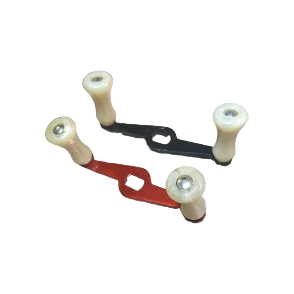 2‎ Vintage ABU Ambassaduer 5000 Red Black Factory Reel Handles Pearl